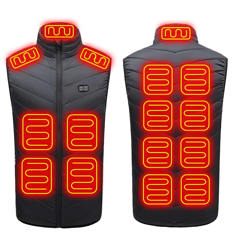 Heated Vest for Men & Women — Up to 21 Heating Zones, USB Powered