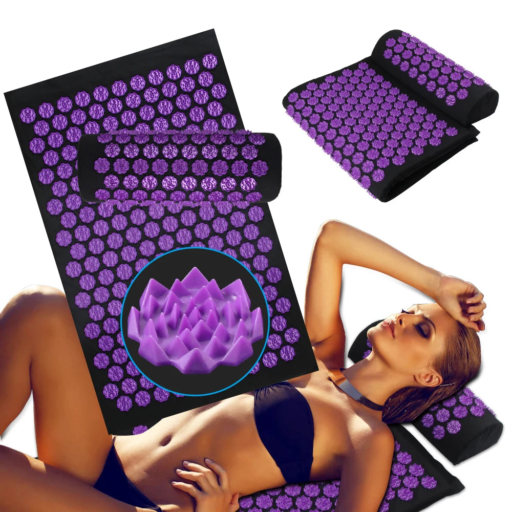 Acupressure Yoga Mat Kuznetsov's Applicator Cushion Sensi Massage Body Needles With Spikes Pillow Foot Massager Fitness Pilates