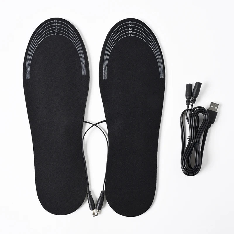 Insoles Heated USB Electric Foot Warming Pad Feet Warmer Pad Mat Winter Outdoor Sports Heating Insoles Winter Warm