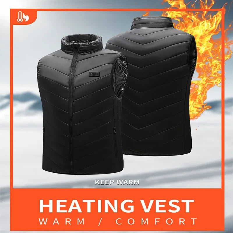 Heated Vest for Men & Women — Up to 21 Heating Zones, USB Powered