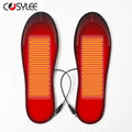 Insoles Heated USB Electric Foot Warming Pad Feet Warmer Pad Mat Winter Outdoor Sports Heating Insoles Winter Warm