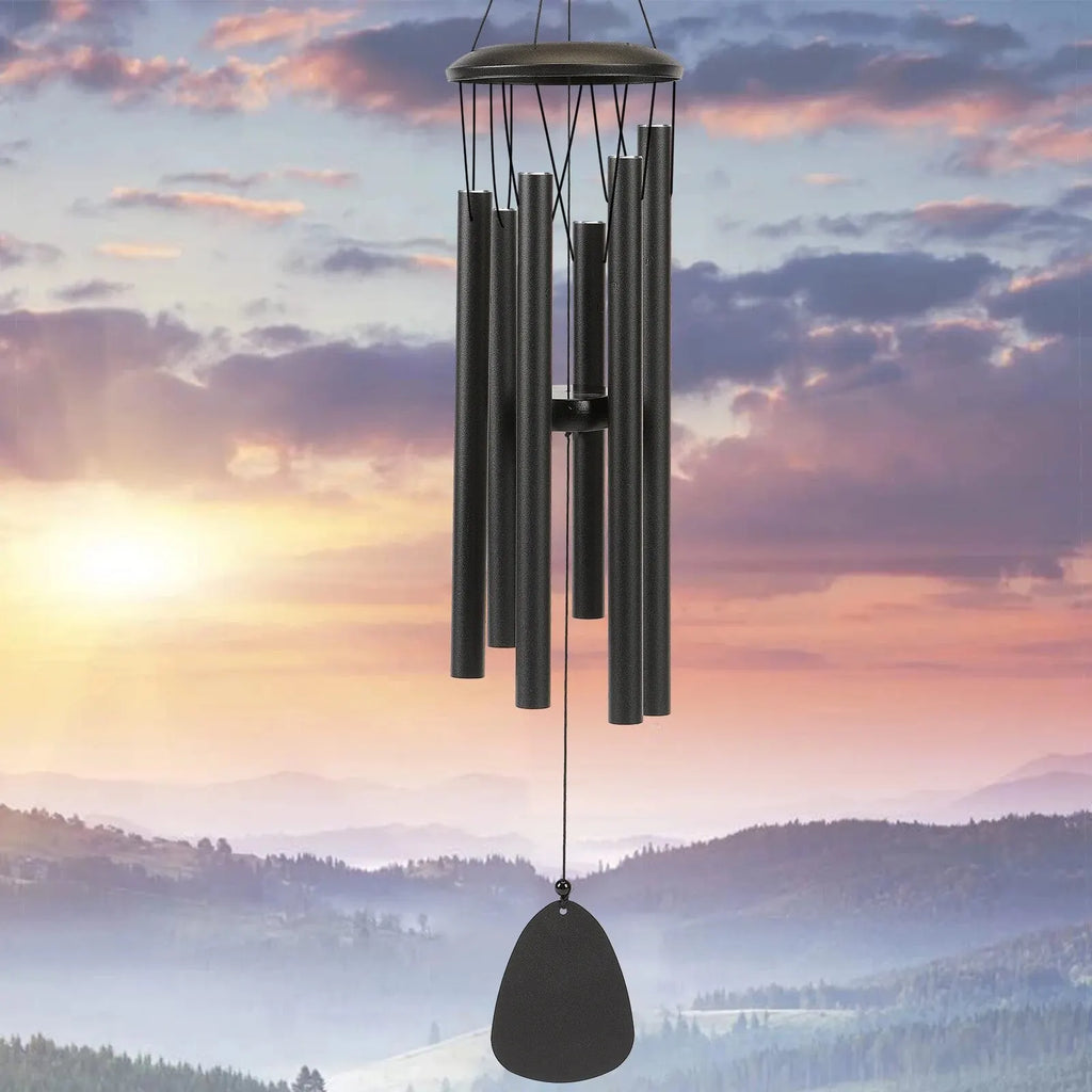 Wind Chimes 26" — Deep Tone Metal Chimes for Patio, Garden & Memorial Gifts