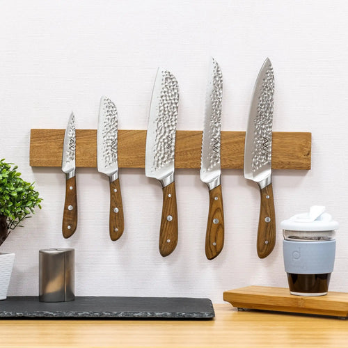 Acacia Wood Magnetic Knife Strip — 16" Extra-Strong Wall Mount