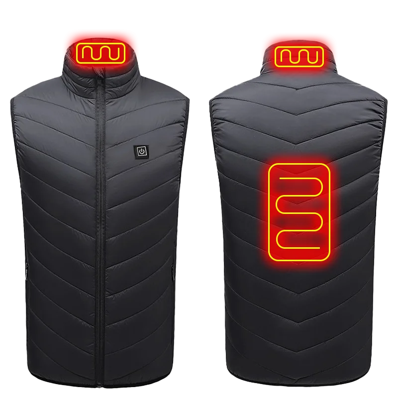 Heated Vest for Men & Women — Up to 21 Heating Zones, USB Powered
